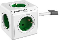 Разветвитель ALLOCACOC PowerCube Extended с кабелем 1.5М green 1.5mm2