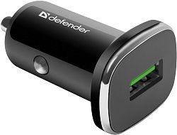 Автомобильное зарядное устройство DEFENDER UCA-91 USB QC3.0 Black