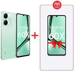 Смартфон REALME Note 60X 3/64Gb Green+подарок REALME Note 60X 3/64Gb Green