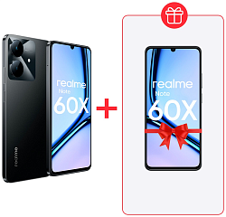 Смартфон REALME Note 60X 3/64Gb Black+подарок REALME Note 60X 3/64Gb Black