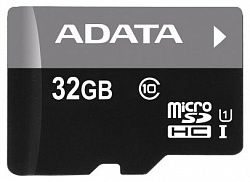 Карта памяти ADATA microSDHC UHS-I CLASS 4 32 Gb Retail W/1 adapter