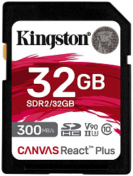 Карта памяти KINGSTON SDR2/32Gb Canvas React Plus UHS-II + USB Adapter