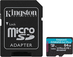 Карта памяти KINGSTON MicroSD 64GB Class 10 U3 SDCG4/64GB