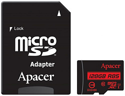 Карта памяти APACER AP128GMCSX10U5-R + адаптер