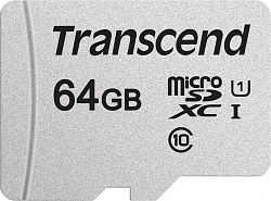 Карта памяти TRANSCEND MicroSDXC 64 GB UHS-I class 1 + A (TS64GUSD300S)