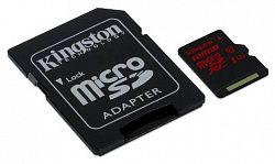 Карта памяти KINGSTON SDCA3/64GB Class 10 90R/80W + adapter MicroSD to SD
