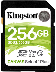 Карта памяти KINGSTON SD 256Gb Class 10 U1 SDS2/256Gb