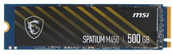 Жесткий диск SSD MSI 500Gb SPATIUM M450 M.2 PCIe 4.0 NVMe R3600Mb/s W2300MB/s