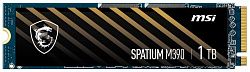 Жесткий диск SSD MSI 1000Gb SPATIUM M390 M,2 PCIe NVMe R3300Mb/s W3000MB/s