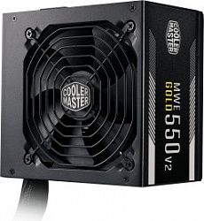 Блок питания CoolerMaster MWE GOLD 550 V2 500-750W Non Modular, Active PFC, вент.12 см 80+ GOLD MPE-5501-ACAAG-EU