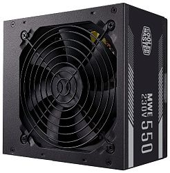 Блок питания CoolerMaster MWE 550 White 230V V2 500-750W Non Modular, Active PFC, вент. 12см, MPE-5501-ACABW-EU