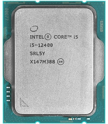 Процессор INTEL S-1700 Intel Core i5 12400 TRAY <2.5 GHz (4.4 GHz Turbo), 6-Core, 18MB, Adler Lake>