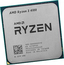 Процессор AMD Ryzen 3 4100 3,8ГГц (4,0ГГц Turbo), AM4, 4/8, L3 4Mb, 65W OEM (100-000000510)