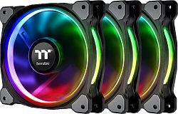 Кулер для компьютерного корпуса THERMALTAKE Riing Plus 14 RGB Radiator Fan TT Premium Edition 3-Fan (CL-F056-PL14SW-A)