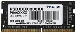 Оперативная память PATRIOT SODIMM DDR4 PC-21300 (2666 MHz) 8Gb PATRIOT PSD48G266681S