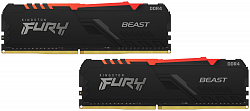 Оперативная память KINGSTON Fury Beast RGB KF436C17BWAK2/16