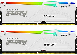 Оперативная память KINGSTON Fury Beast White RGB KF560C40BWAK2-64