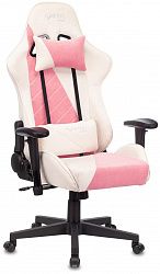 Игровое кресло ZOMBIE VIKING X Fabric White/Pink
