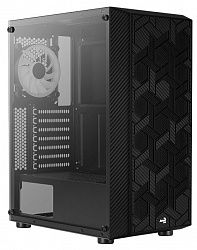 Компьютерный корпус midi tower AeroCool Hive-G-BK-V2 закаленное стекло (без БП) Black