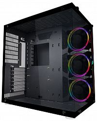 Компьютерный корпус 1stPlayer Steam Punk SP8 TempeRed Glass RGB (без БП) Black
