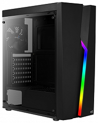 Компьютерный корпус AeroCool Bolt RGB акриловое окно (без БП) black