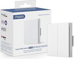 Настенный выключатель двухклавишный AQARA Smart Wall Switch With Neutral Double Rocker (WS-EUK04)