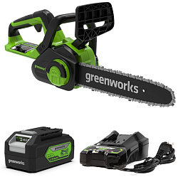 Пила GREENWORKS G40CS30IIK4 (с 4 Ач АКБ и ЗУ)