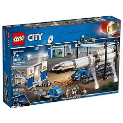 Конструктор LEGO Площадка для сборки и транспорт для перевозки ракеты CITY 60229