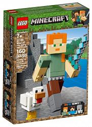 Конструктор LEGO Большие фигурки Алекс с цыплёнком Minecraft 21149