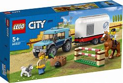 Конструктор LEGO Машина с прицепом для лошади CITY 60327