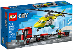 Конструктор LEGO 60343 Город Грузовик для спасательного вертолёта
