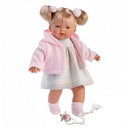 Кукла LLORENS Аитана 33см блондинка в розовой курточке и белом платье 33102