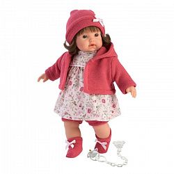 Кукла LLORENS Айсель 33см, брюнетка в красной курточке и красной шапочке 33330
