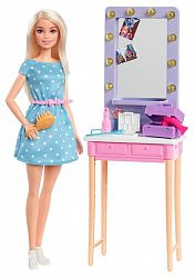 Игровой набор BARBIE Туалетный столик для Barbie из Малибу GYG390