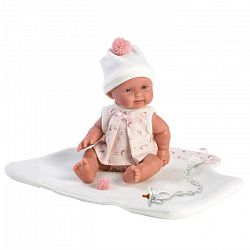 Кукла LLORENS Пупс 26см в розовой распашонке с одеялком 26292