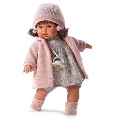 Кукла LLORENS Айсель 33см азиатка в розовой курточке с капюшоном 33326