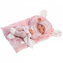 Кукла LLORENS Пупс Малышка 40 см в розовом костюме с матрасиком 73860