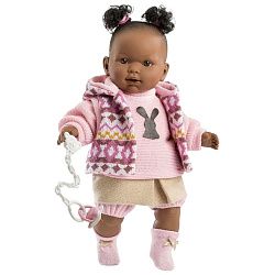Кукла LLORENS Кукла Николь 42см афро в цветной курточке 42640