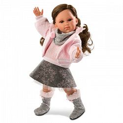 Кукла LLORENS Хелена 42см брюнетка в розовой курточке 54205