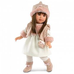 Кукла LLORENS девочка в желете и шапке 54021