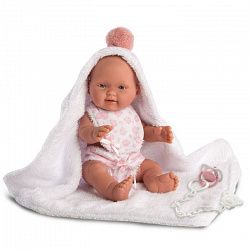 Кукла LLORENS малышка 26см в розовом банном халатике 26274