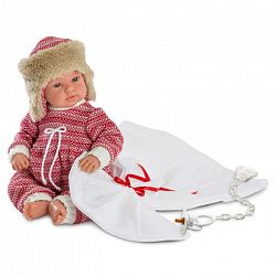 Кукла LLORENS малышка 36см в теплом комбинезоне с одеялом 63626