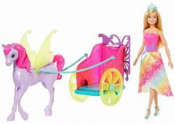 Кукла BARBIE Dreamtopia Сказочный экипаж с фантастической лошадью GJK530