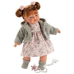 Кукла LLORENS малышка Алиса 33 см шатенка в серой курточке 33288