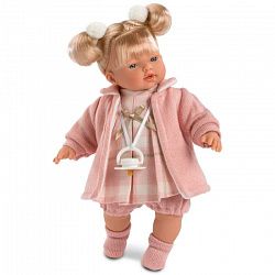 Кукла LLORENS малышка Ариана 33 см блондинка в розовом пальто 33298