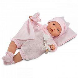 Кукла LLORENS малышка Жоэль 35 см в розовой пижамке с одеялом 38940