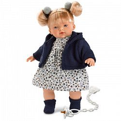 Кукла LLORENS малышка Изабела 33см блондинка в темно-синей курточке 33294
