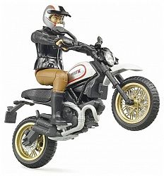 Мотоцикл BRUDER Scrambler Ducati Desert Sled с мотоциклистом 63-051