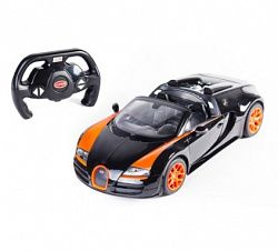 Радиоуправляемая машина RASTAR 70400OB 1:14 Bugatti Veyron 16.4 Grand Sport Vitesse Чёрно-Оранжевый