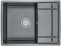 Кухонная мойка Granula 6501 ШВАРЦ (чёрный металлик) кварц